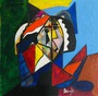 Portrait de femme cubiste