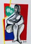 Modèle assis posant